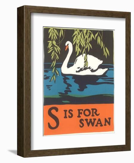 S is for Swan--Framed Art Print