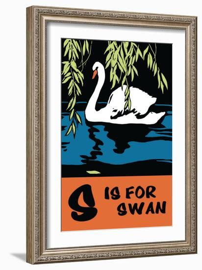 S is for Swan-Charles Buckles Falls-Framed Art Print