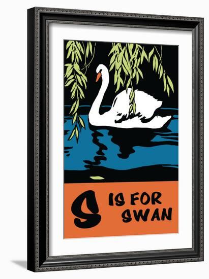 S is for Swan-Charles Buckles Falls-Framed Art Print