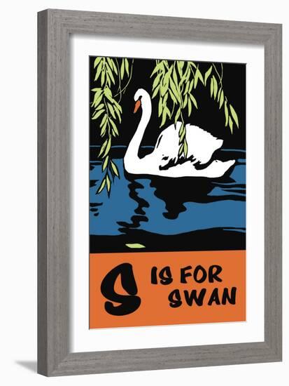 S is for Swan-Charles Buckles Falls-Framed Art Print