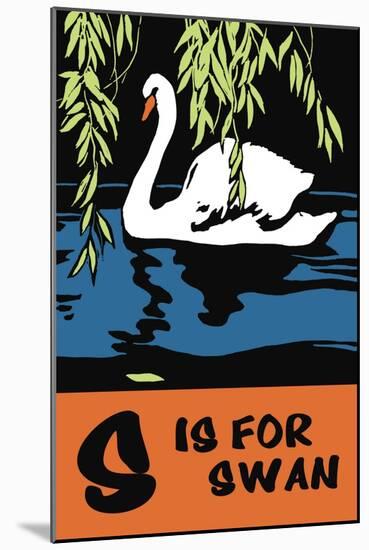 S is for Swan-Charles Buckles Falls-Mounted Art Print