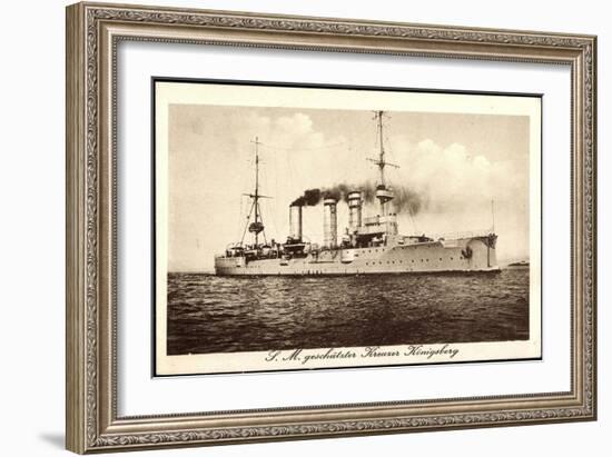 S.M. Geschützter Kreuzer Königsberg, Kriegsschiff-null-Framed Giclee Print