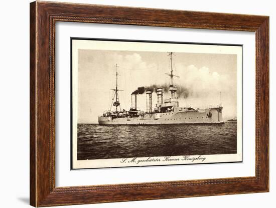 S.M. Geschützter Kreuzer Königsberg, Kriegsschiff-null-Framed Giclee Print