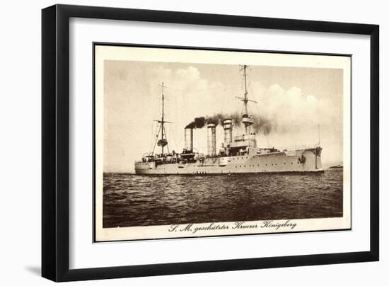 S.M. Geschützter Kreuzer Königsberg, Kriegsschiff-null-Framed Giclee Print