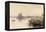 S. Maria della Salute & the Doge's Palace from across the Bacino at Sunset-Edward Lear-Framed Premier Image Canvas