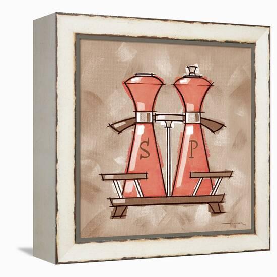 S&P coral & brown-Larry Hunter-Framed Premier Image Canvas