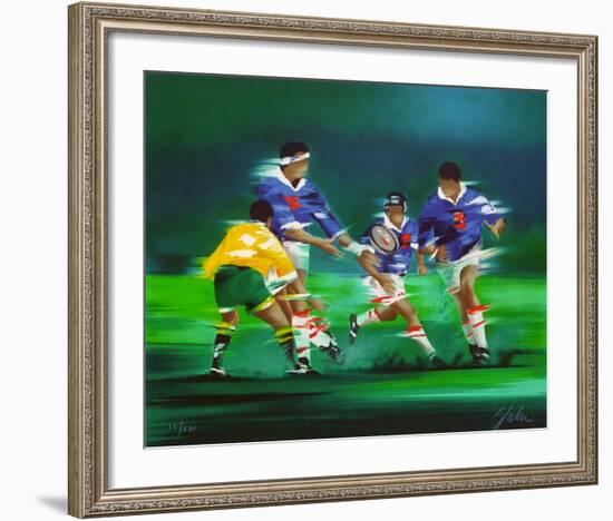 s - Rugby-Victor Spahn-Framed Limited Edition