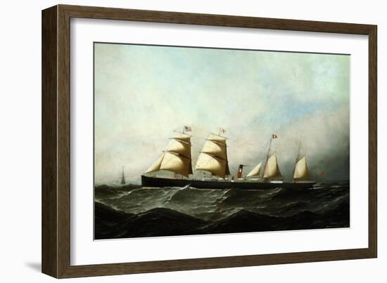 S.S. British Crown, 1881-Antonio Jacobsen-Framed Giclee Print