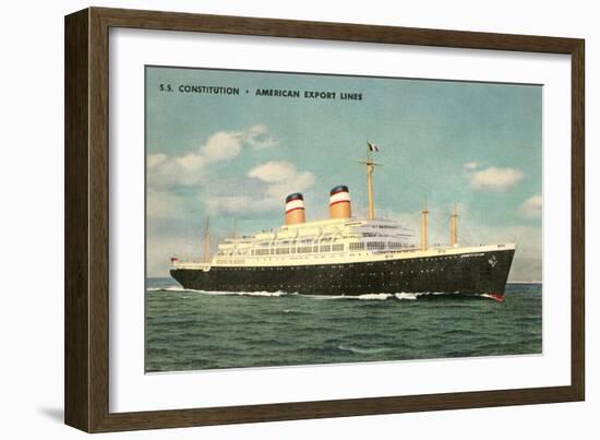 S.S. Constitution, Ocean Liner-null-Framed Art Print