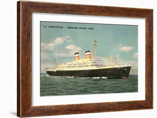 S.S. Constitution, Ocean Liner-null-Framed Art Print