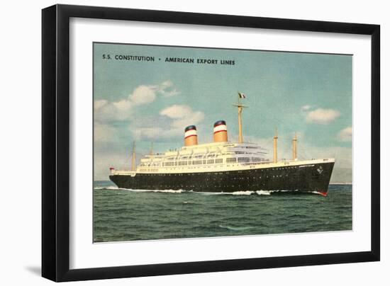 S.S. Constitution, Ocean Liner-null-Framed Art Print