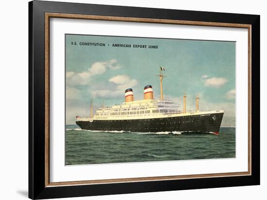 S.S. Constitution, Ocean Liner-null-Framed Art Print