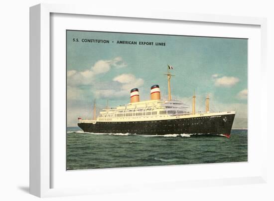 S.S. Constitution, Ocean Liner-null-Framed Art Print