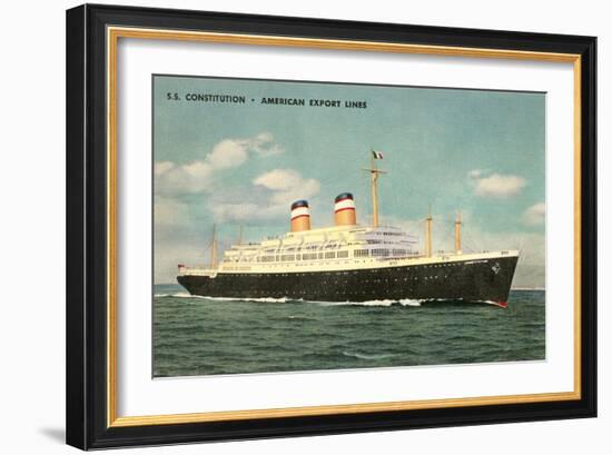 S.S. Constitution, Ocean Liner-null-Framed Art Print