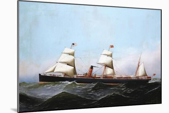 S.S. Gallia, 1881-Antonio Jacobsen-Mounted Giclee Print