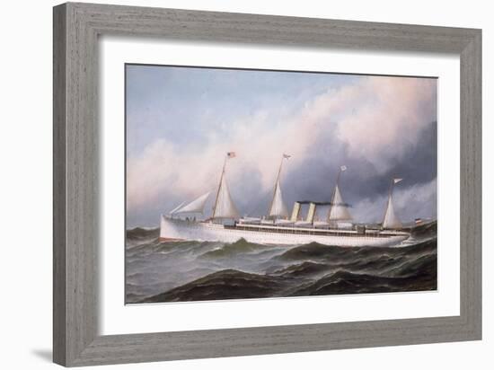 S.S. 'Kaiser Wilhelm II', 1889-Antonio Jacobsen-Framed Giclee Print