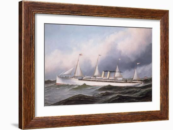 S.S. 'Kaiser Wilhelm II', 1889-Antonio Jacobsen-Framed Giclee Print