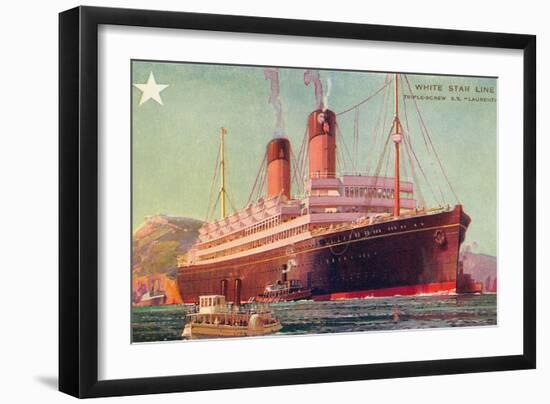 S.S.Laurentic, Ocean Liner-null-Framed Art Print