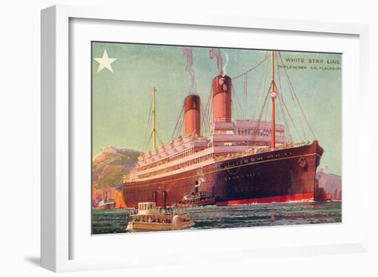 S.S.Laurentic, Ocean Liner-null-Framed Art Print