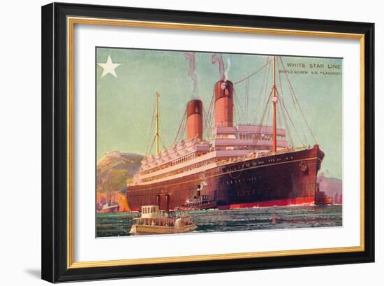 S.S.Laurentic, Ocean Liner-null-Framed Art Print