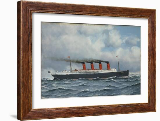 S.S. Lusitania-Antonio Jacobsen-Framed Giclee Print