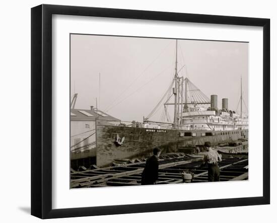 S.S. Morro Castle, Cramps Shipyards, Philadelphia-null-Framed Photo