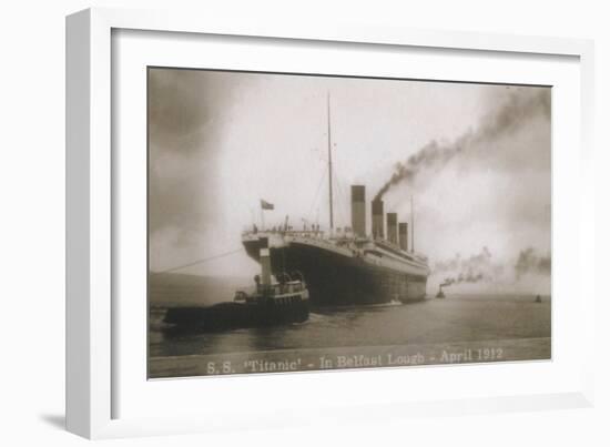 S.S. Titanic - In Belfast Lough - April 1912, 1912-null-Framed Giclee Print