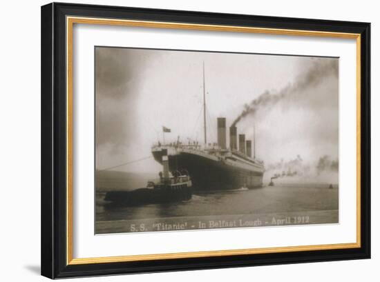 S.S. Titanic - In Belfast Lough - April 1912, 1912-null-Framed Giclee Print