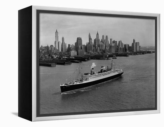 S.S. Washington on the Hudson River-null-Framed Premier Image Canvas