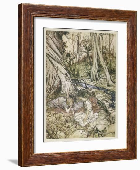 S, Speare: Hermia and Helen-Arthur Rackham-Framed Art Print