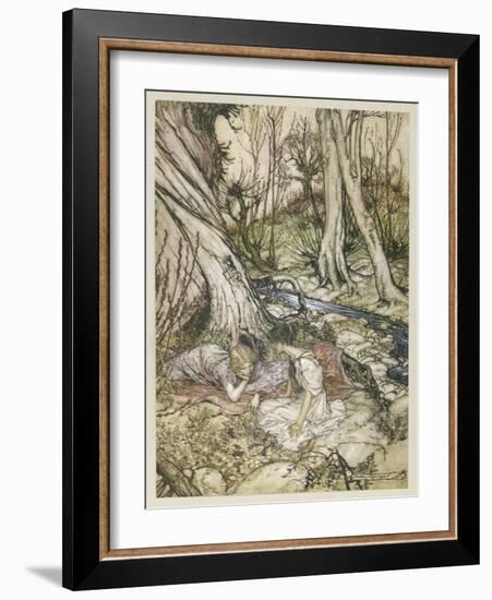 S, Speare: Hermia and Helen-Arthur Rackham-Framed Art Print