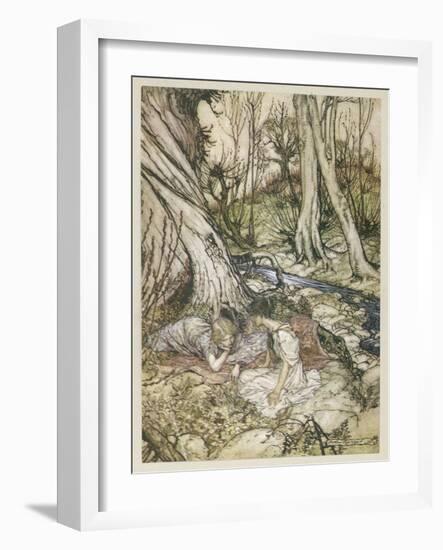 S, Speare: Hermia and Helen-Arthur Rackham-Framed Art Print