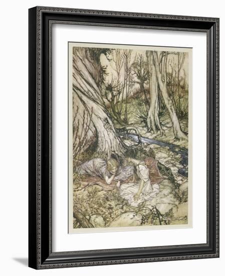 S, Speare: Hermia and Helen-Arthur Rackham-Framed Art Print