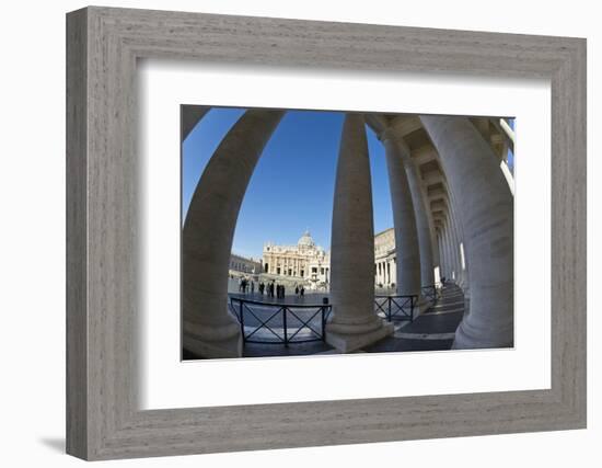 S.T Peter's Basilica and the Colonnades of St. Peter's Square (Piazza San Pietro)-Stuart Black-Framed Photographic Print