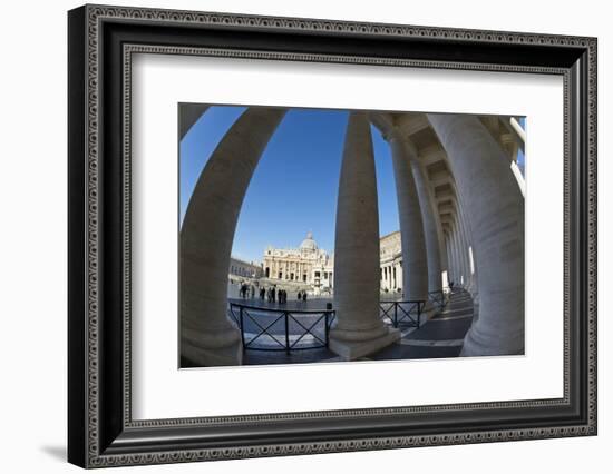 S.T Peter's Basilica and the Colonnades of St. Peter's Square (Piazza San Pietro)-Stuart Black-Framed Photographic Print