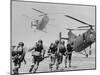 S. Vietnamese ARVN Paratroopers Running to Board 2 Ch 21 Shawnee Helicopters in Mekong Delta-Larry Burrows-Mounted Photographic Print