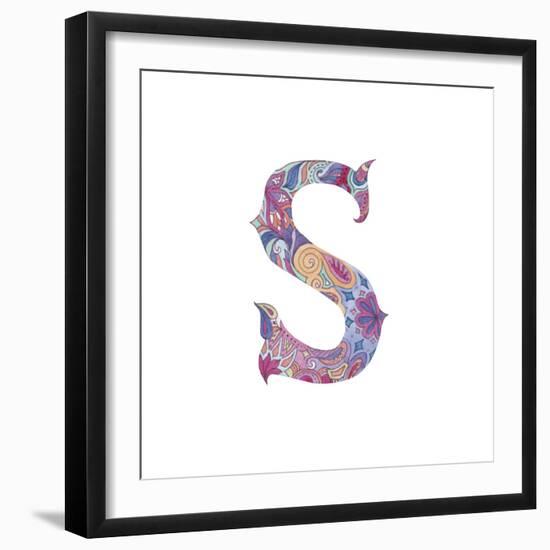 S-Green Girl-Framed Giclee Print