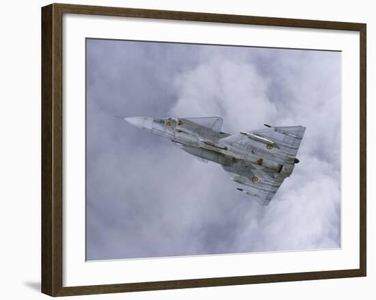 Saab JA 37 Viggen Fighter of the Swedish Air Force-Stocktrek Images-Framed Photographic Print