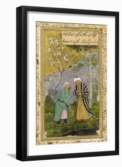 Saadi in a Rose Garden, 1645-Govardhan-Framed Giclee Print