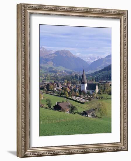 Saanen Village Church in Foreground, Switzerland-Richard Ashworth-Framed Photographic Print