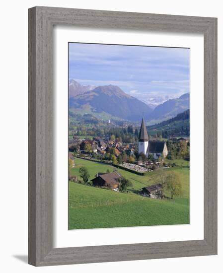 Saanen Village Church in Foreground, Switzerland-Richard Ashworth-Framed Photographic Print