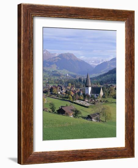 Saanen Village Church in Foreground, Switzerland-Richard Ashworth-Framed Photographic Print