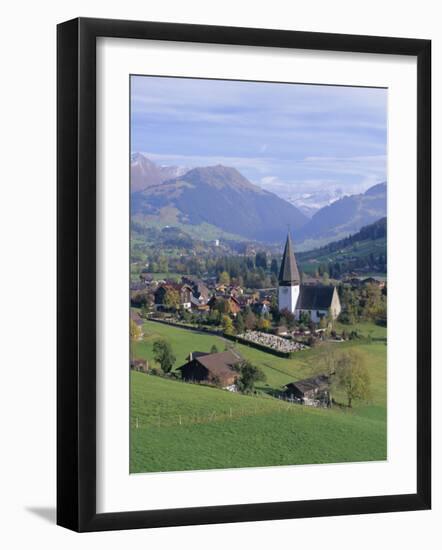 Saanen Village Church in Foreground, Switzerland-Richard Ashworth-Framed Photographic Print