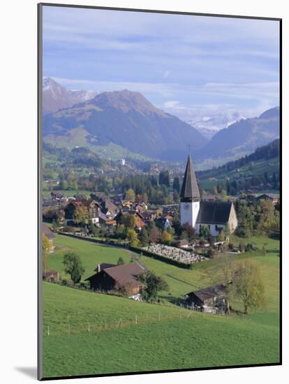 Saanen Village Church in Foreground, Switzerland-Richard Ashworth-Mounted Photographic Print