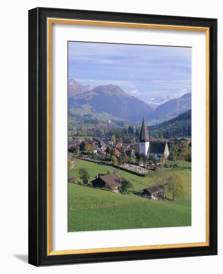 Saanen Village Church in Foreground, Switzerland-Richard Ashworth-Framed Photographic Print