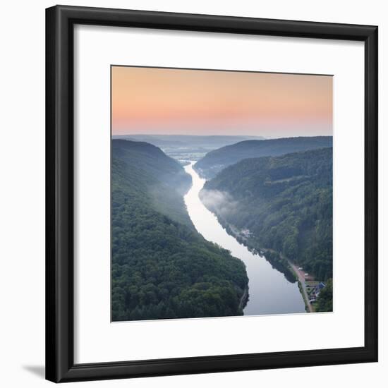 Saar Loop (Grosse Saarschleife) Seen from Cloef Viewing Point, Germany-Markus Lange-Framed Photographic Print