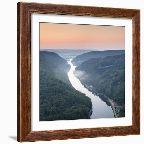 Saar Loop (Grosse Saarschleife) Seen from Cloef Viewing Point, Germany-Markus Lange-Framed Photographic Print