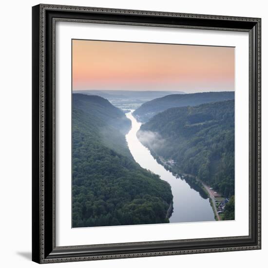 Saar Loop (Grosse Saarschleife) Seen from Cloef Viewing Point, Germany-Markus Lange-Framed Photographic Print