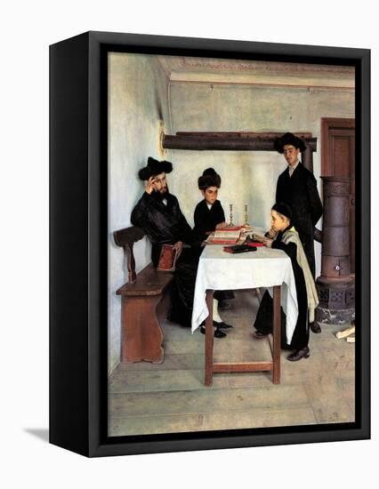 Sabbath Day-Isidor Kaufmann-Framed Stretched Canvas