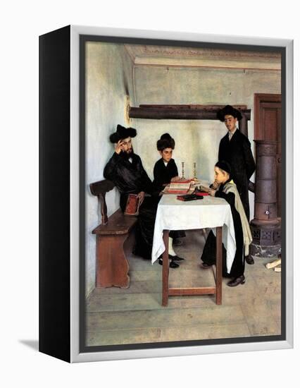 Sabbath Day-Isidor Kaufmann-Framed Stretched Canvas